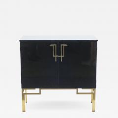Guy LeFevre Rare cabinet bar Guy Lefevre for Maison Jansen brass lacquered 1970s - 1829304