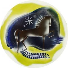 H Edward Winter Horse in the Midnight Sky by Edward Winter enamel on metal circa 1930  - 1825522