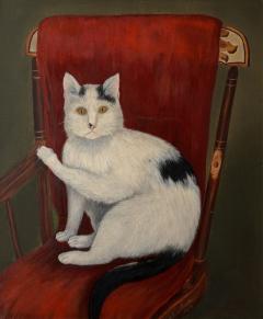 H GUILFORD Cat Seated on a One Armed Rocker - 3024298
