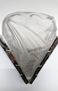 H Mouynet Pair of French Art Deco Wall Sconces Signed by H Mouynet - 3942119