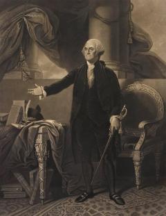 H S Sadd 1844 George Washington Engraving by H S Sadd - 3493497