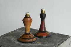 H Steinpatz H Steinpatz Pair of Hand Painted Amsterdamse School Table Lamps 1920s - 4468090