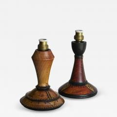 H Steinpatz H Steinpatz Pair of Hand Painted Amsterdamse School Table Lamps 1920s - 4469418