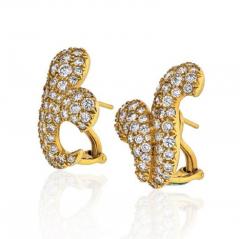 H Stern H STERN 18K YELLOW GOLD 4 75 CARAT PAVE DIAMOND EARRINGS - 1828821