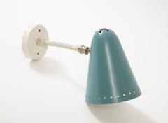 H Th J A Busquet Robins Egg Blue Wall Light by H Busquet for Hala Zeist Netherlands ca 1960 - 3034689