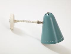 H Th J A Busquet Robins Egg Blue Wall Light by H Busquet for Hala Zeist Netherlands ca 1960 - 3034690