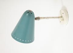 H Th J A Busquet Robins Egg Blue Wall Light by H Busquet for Hala Zeist Netherlands ca 1960 - 3034694