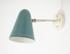 H Th J A Busquet Robins Egg Blue Wall Light by H Busquet for Hala Zeist Netherlands ca 1960 - 3034695