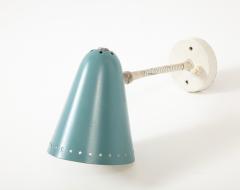 H Th J A Busquet Robins Egg Blue Wall Light by H Busquet for Hala Zeist Netherlands ca 1960 - 3034698