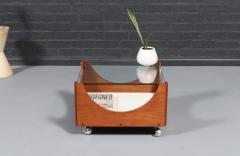 H W Klein H W Klein Rolling Teak Glass Coffee Table for Bramin - 4517825