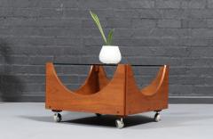 H W Klein H W Klein Rolling Teak Glass Coffee Table for Bramin - 4517827