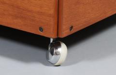 H W Klein H W Klein Rolling Teak Glass Coffee Table for Bramin - 4517832