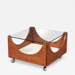 H W Klein H W Klein Rolling Teak Glass Coffee Table for Bramin - 4520571