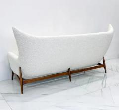 H W Klein Sculptural Wingback Sofa by H W Klein for Bramin Mobler of Denmark 1950s - 3176033