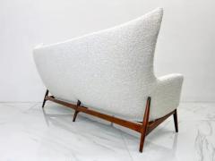 H W Klein Sculptural Wingback Sofa by H W Klein for Bramin Mobler of Denmark 1950s - 3176199