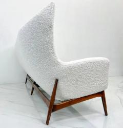 H W Klein Sculptural Wingback Sofa by H W Klein for Bramin Mobler of Denmark 1950s - 3176256