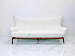 H W Klein Sculptural Wingback Sofa by H W Klein for Bramin Mobler of Denmark 1950s - 3176271