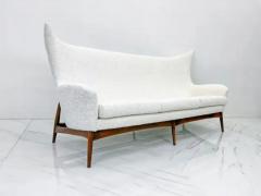 H W Klein Sculptural Wingback Sofa by H W Klein for Bramin Mobler of Denmark 1950s - 3176289