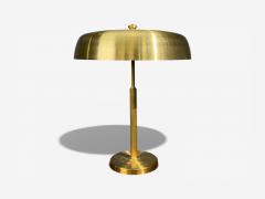 H vik Lys Large Table Lamp Brass Sheet Norway 1970s - 4495472