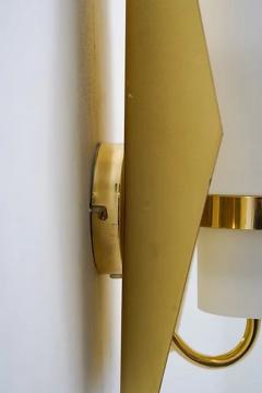 H vik Lys Pair of Scandinavian Midcentury Wall Lamps in Brass and Glass - 2575670