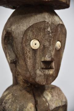 HAMPADONG Kalimantan TRIBAL ART Carved Figure MAILE with CHILD - 3149088