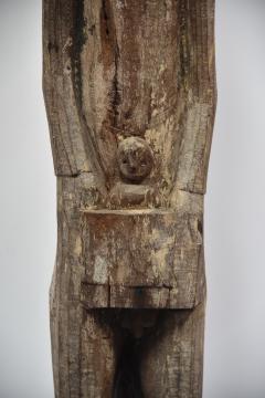 HAMPADONG Kalimantan TRIBAL ART Carved Figure MAILE with CHILD - 3149151