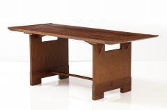 HAND CARVED BELGIAN OAK DESK - 3553211