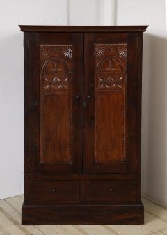 HAND CARVED WOODEN ARMOIRE - 3997346