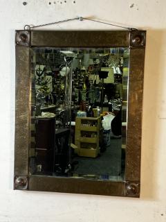 HAND FORGED PAIR OF ARTS AND CRAFTS COPPER AND BRASS MIRRORS - 3331447