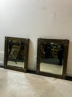 HAND FORGED PAIR OF ARTS AND CRAFTS COPPER AND BRASS MIRRORS - 3331448