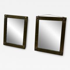 HAND FORGED PAIR OF ARTS AND CRAFTS COPPER AND BRASS MIRRORS - 3341497
