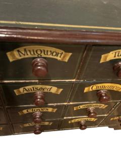 HANDPAINTED 19TH CENTURY 16 DRAWER NAMED SPICE CABINET - 4463417