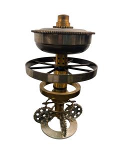 HAROLD HARRIS POST MODERN BRONZE MIXED METALS INDUSTRIAL PARTS GEARS SCULPTURE - 4647912