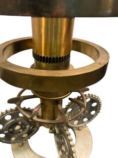 HAROLD HARRIS POST MODERN BRONZE MIXED METALS INDUSTRIAL PARTS GEARS SCULPTURE - 4647920