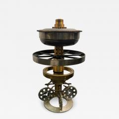 HAROLD HARRIS POST MODERN BRONZE MIXED METALS INDUSTRIAL PARTS GEARS SCULPTURE - 4648617