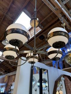 HEIKKI TURUNEN 5 Light Opal Chandelier Attributed to Heikki Turunen 1970s - 4621178