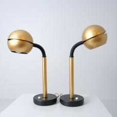 HEIKKI TURUNEN Pair of Heikki Turunen Golden Vario Table Lamps Model 940 105 Orno 1970s - 4326194