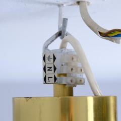 HEIKKI TURUNEN Sculptural Mid Century Chandelier Brass Glass Heikki Turunen Orno 1970s - 4423368