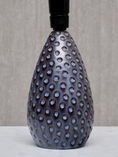 HELGE STERBERG Helge sterberg Drop Shaped Dimpled Ceramic Table Lamp Denmark 1950s - 4562749