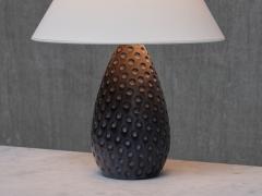 HELGE STERBERG Helge sterberg Drop Shaped Dimpled Ceramic Table Lamp Denmark 1950s - 4562752