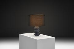 HELGE STERBERG Rippled Stoneware Table Lamp by Helge sterberg Denmark 1950s - 4784891