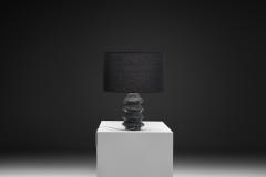 HELGE STERBERG Rippled Stoneware Table Lamp by Helge sterberg Denmark 1950s - 4785051