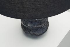 HELGE STERBERG Rippled Stoneware Table Lamp by Helge sterberg Denmark 1950s - 4785057