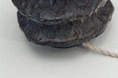 HELGE STERBERG Rippled Stoneware Table Lamp by Helge sterberg Denmark 1950s - 4785059