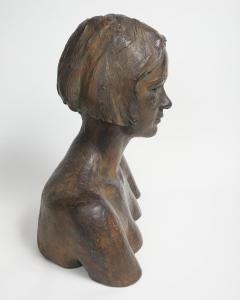 HERBERT MCRAE MILLER PATINATED PLASTER BUST OF WOMAN BY HERBERT MCRAE MILLER - 2457703