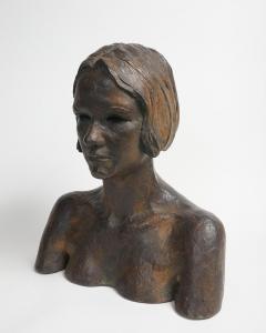 HERBERT MCRAE MILLER PATINATED PLASTER BUST OF WOMAN BY HERBERT MCRAE MILLER - 2457715