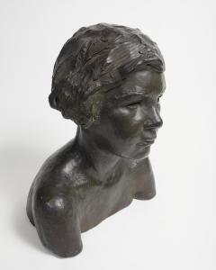 HERBERT MCRAE MILLER PATINATED PLASTER BUST OF WOMAN BY HERBERT MCRAE MILLER - 2457736