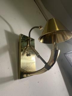 HIGH QUALITY POLISHED BRASS AND NICKEL POST MODERN HORN DESIGN SCONCES - 3735147