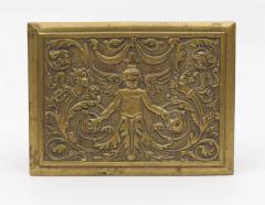 HIGHLY DECORATED RENAISSANCE STYLE SOLID BRASS JEWELRY TRINKET BOX - 3219777