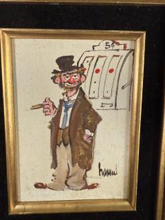 HOBO CLOWN WITH SLOT MACHINE PAINTING - 4324205